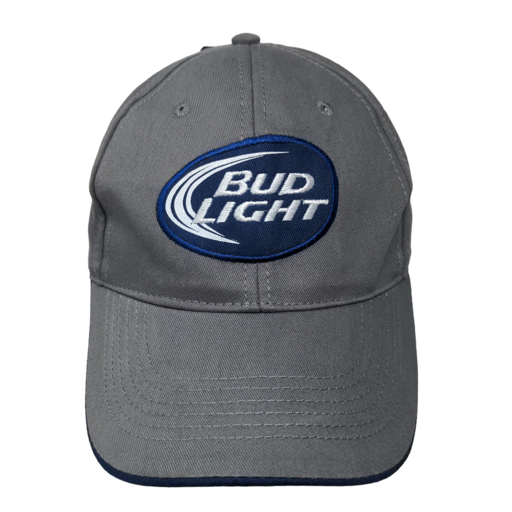Bud Light Men's Hat Gray Size OS Embroidered Logo W/Tags Official